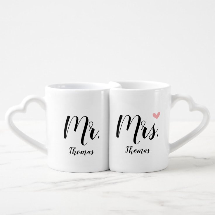 Lot de 2 mugs Monsieur et Madame Livré dans une boîte Cadeau de mariage  
