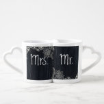 Lot De Mugs Typographie vintage Chalkboard m. et mme<br><div class="desc">typographie vintage Chalkboard m. mrs amants tasses</div>
