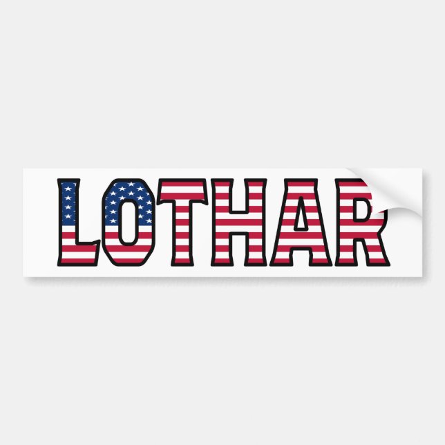 Lothar Nom Vorname USA Aufkleber Sticker Auto (Devant)