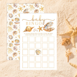 Loto de Baby Shower à la petite perle de l'océan à