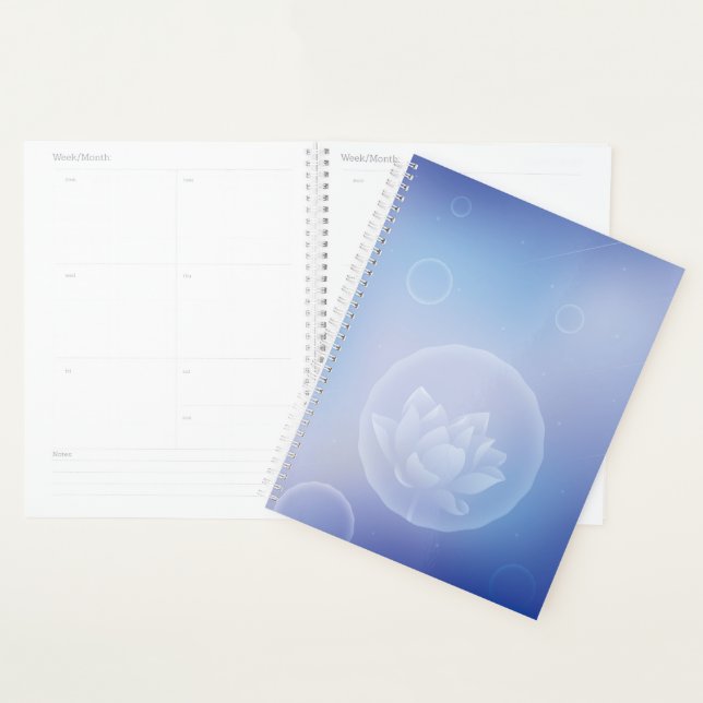 Lotus Awakening Hardcover Daily Planner (Devant avec enveloppe)