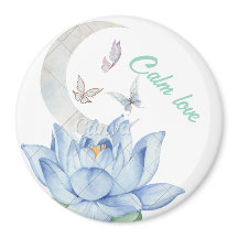 Lotus & Butfly Mariage Magnet