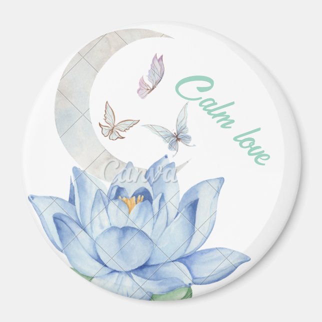 Lotus & Butfly Mariage Magnet (Devant)