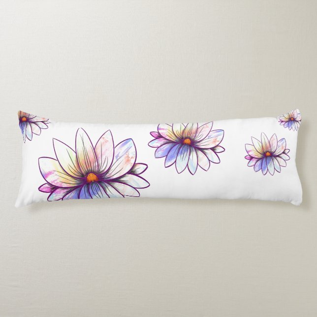 Lotus et coussin de corps pastel doux (Devant)