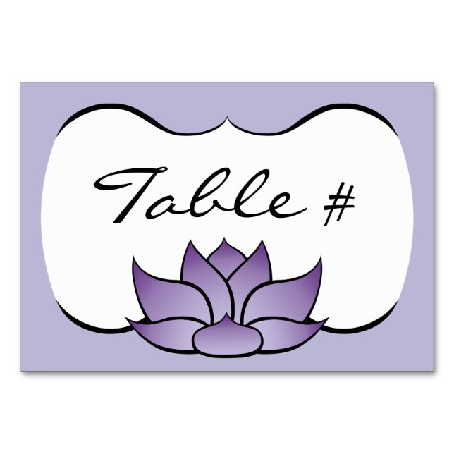 Lotus exquis dans la carte table violette (Devant)