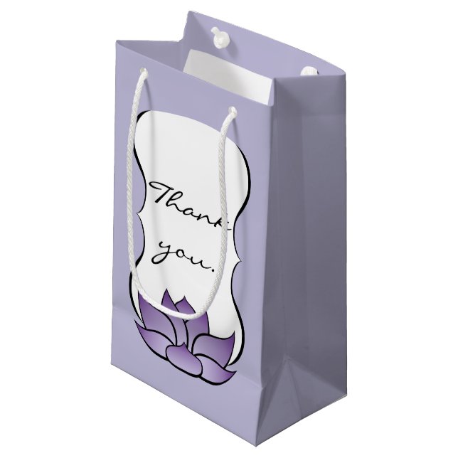 Lotus Exquis dans un Sac Cadeau Violet (Devant Angle)