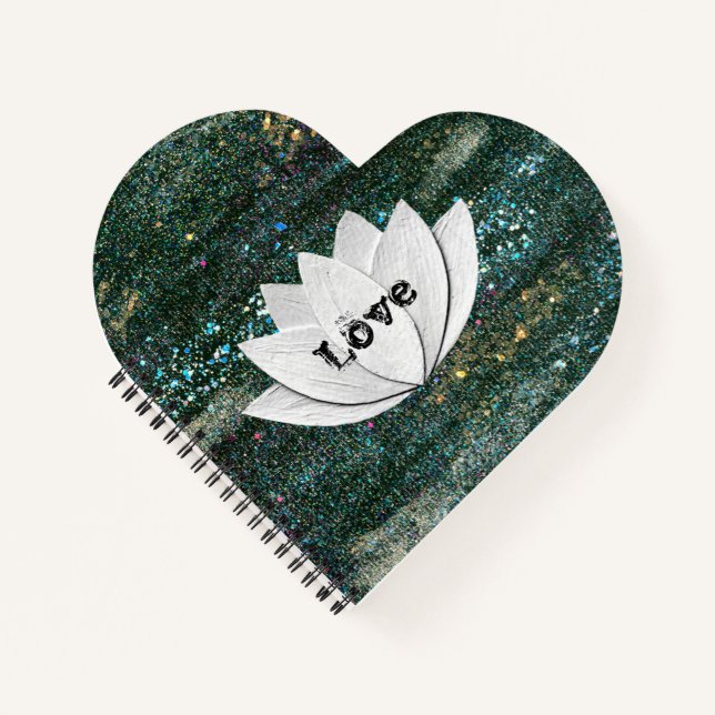 Lotus Fleur Galaxie Coeur Lotus Carnet (Devant)