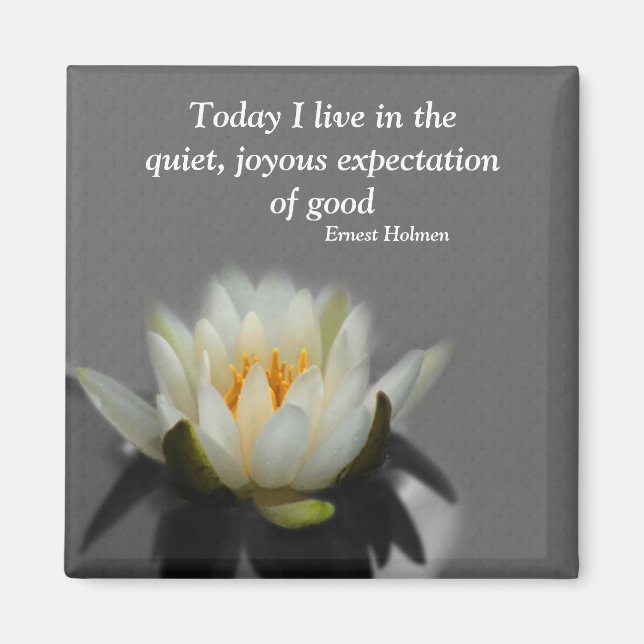 Lotus Flower Inspiration Quote Magnet (Devant)