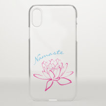 Lotus Flower Namaste Yoga Clear iPhoneX Coque
