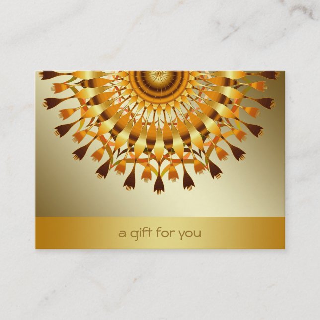 Lotus Gold Mandala Salon et certificat cadeau Spa (Devant)