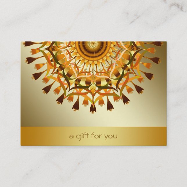 Lotus Gold Mandala Salon et certificat cadeau Spa (Devant)