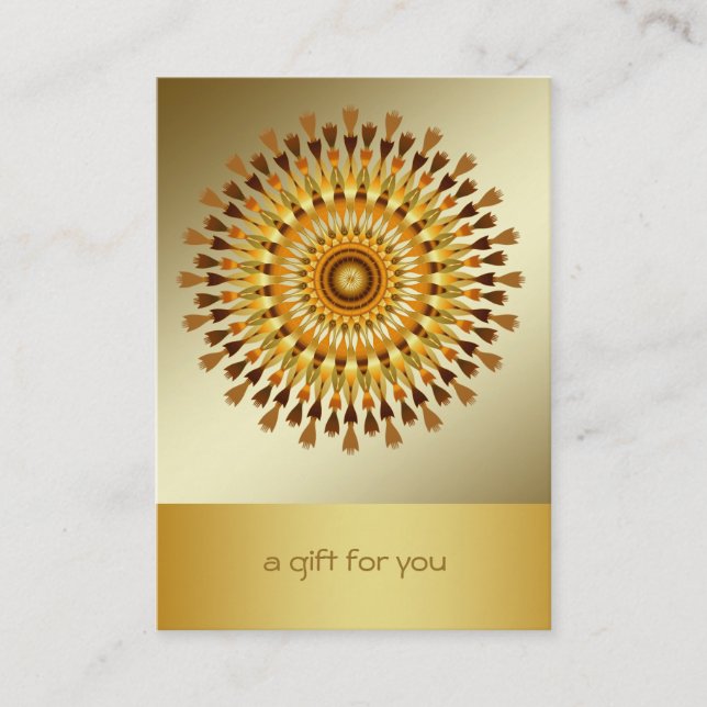 Lotus Gold Mandala Salon et certificat cadeau Spa (Devant)