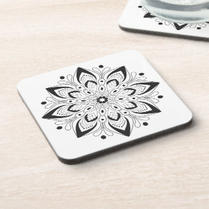 Lotus Mandala Design dessous de verre en plastique