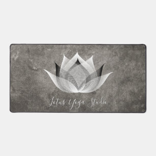 Lotus noir et blanc Moderne Unique Yoga Gris Zen