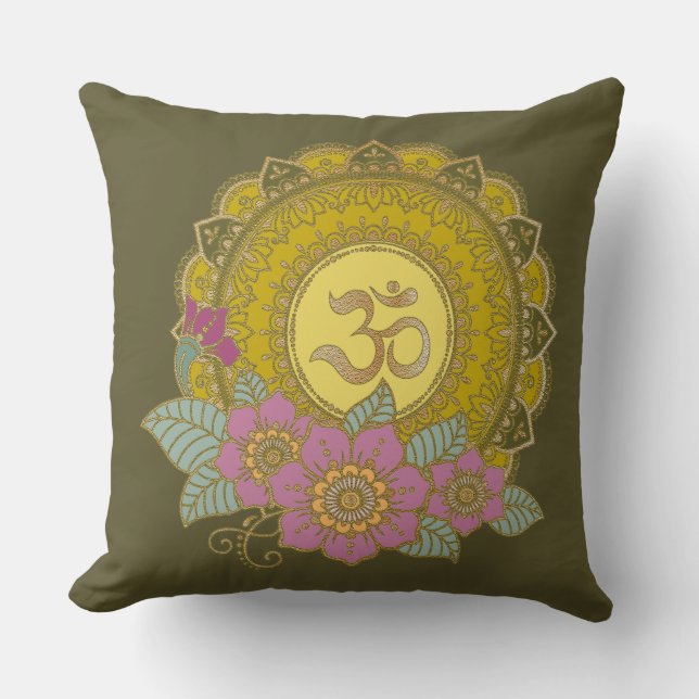 Lotus Of The OM - Coussin (Recto)