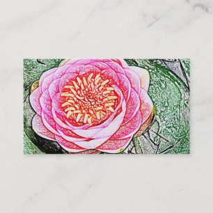 Lotus rose - Cartes de visite de yoga