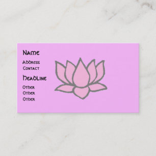 Lotus rose - Cartes de visite de yoga
