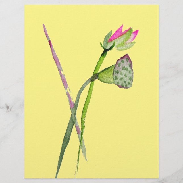 Lotus rose Fleur Zen Art bouddhiste (Devant)