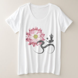 Lotus Rose Yoga Fleur et Calligraphie Zen Om Aum
