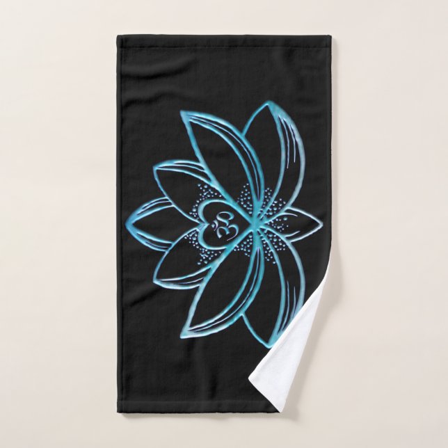 Lotus Turquoise  (Serviette à main)