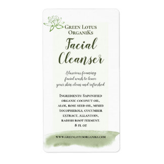 Lotus vert printemps DO-IT-YOURSELF Étiquette de p