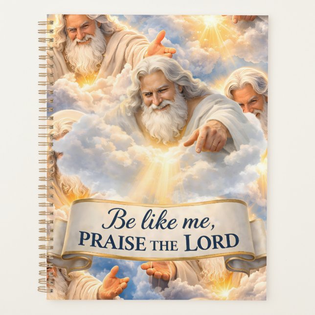 Louez le Seigneur cahier spirale chrétien céleste (Devant)