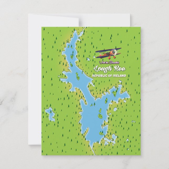 Lough Ree République d'Irlande Carte, lough irland (Devant)