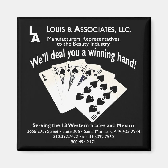 Louis & Assoc. 2 x 2 m² Magnet (Devant)