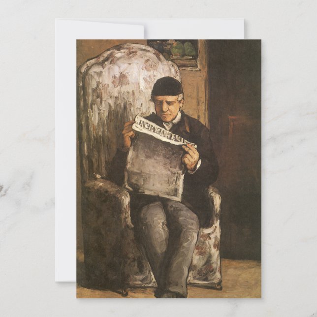 Louis Auguste Cezanne Père De L'Artiste Lecture (Devant)