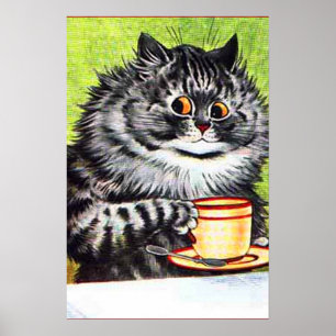LOUIS WAIE CAFÉ CHAT BIG POSTER