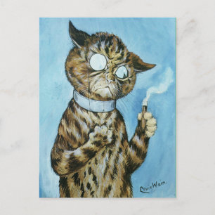 LOUIS WAIN CAT FUMEUR CIGAR ART CARTE POSTALE