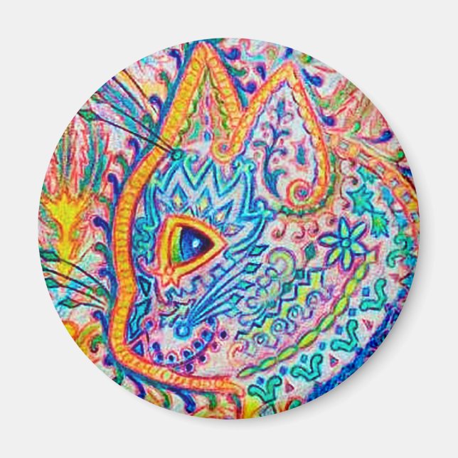 Louis Wain cat Magnet (Devant)
