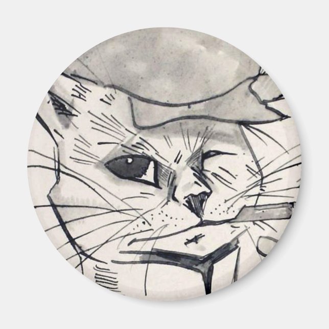 Louis Wain cat Magnet (Devant)