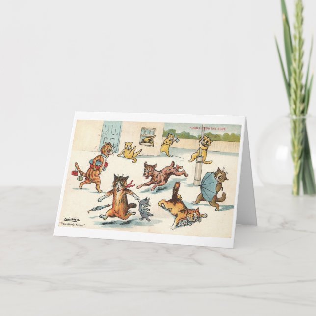 Louis Wain Chat Carte de remerciements (Devant)