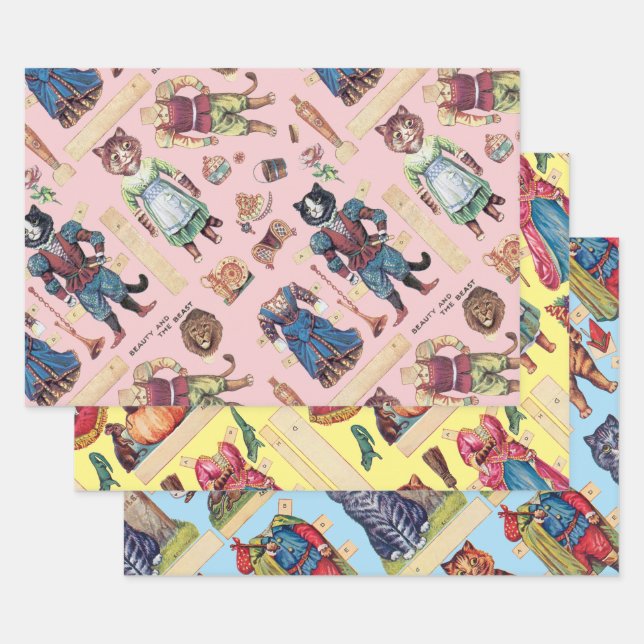 Louis Wain, Feuilles de papier d'enveloppement cha (Lot)