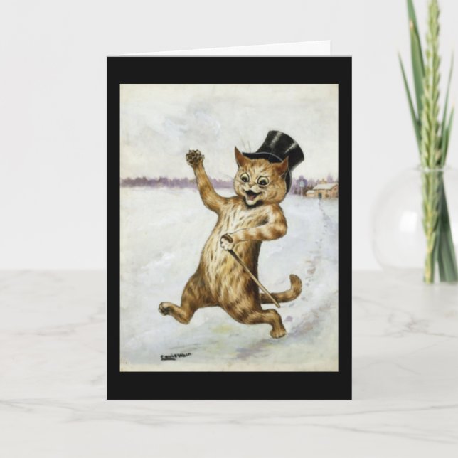 Louis Wain, Top Hat Cat Art, Carte (Devant)