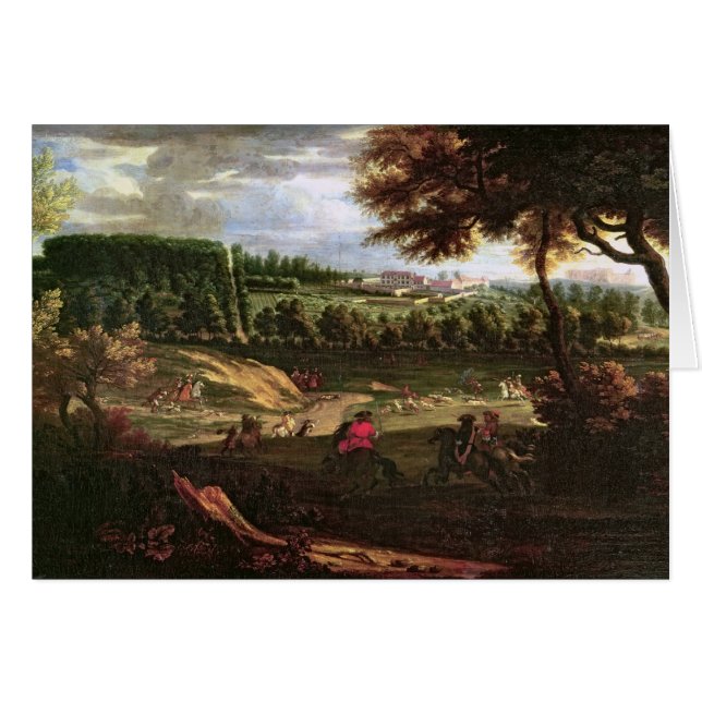 Louis XIV chassant à marneux avec une vue (Devant horizontal)