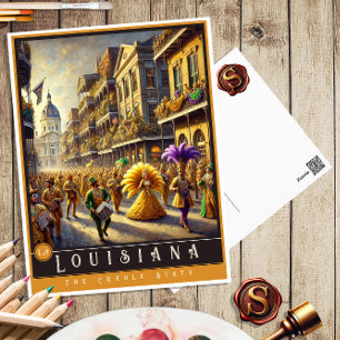 Louisiana Carte postale État hyper-réaliste