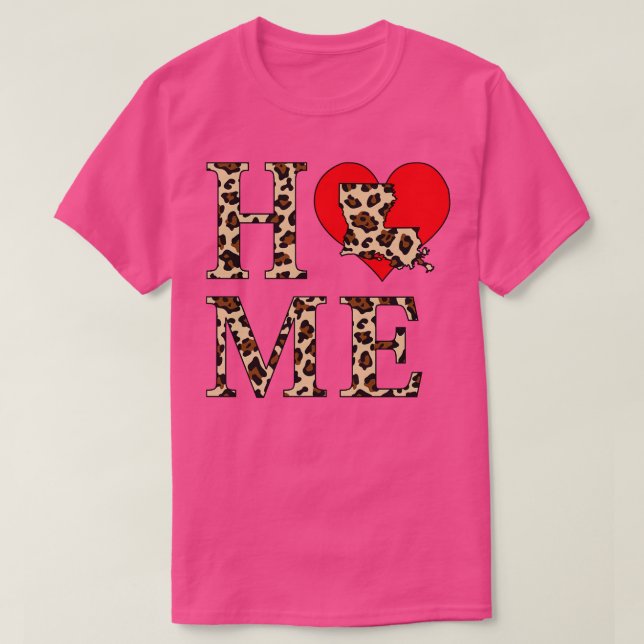 Louisiana Home Empreinte de léopard TShirt (Design devant)