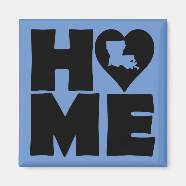 Louisiana Home Heart State Fridge Magnet (Devant)