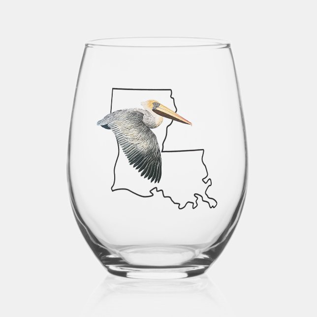 Louisiana Pelican Verre sans pierre (Recto)