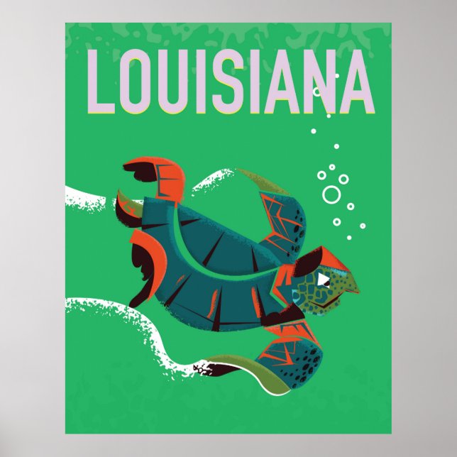 louisiana USA vintage affiche de voyage art (Devant)