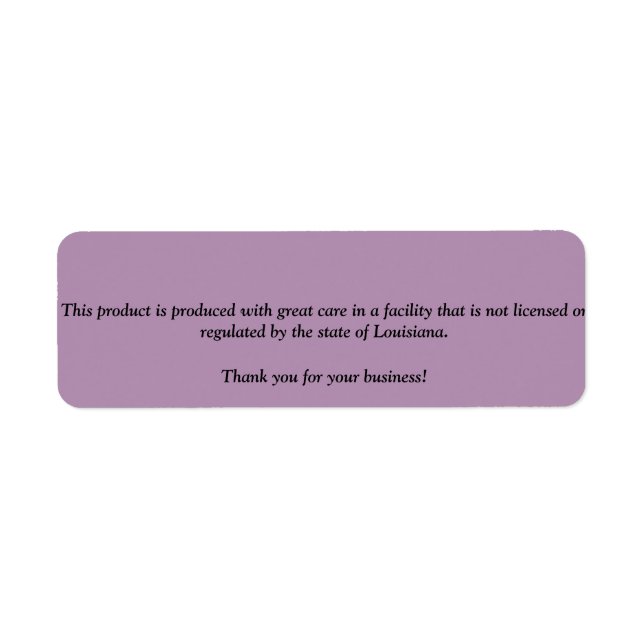 Louisiane étiquette de la loi sur les chalets (Devant)