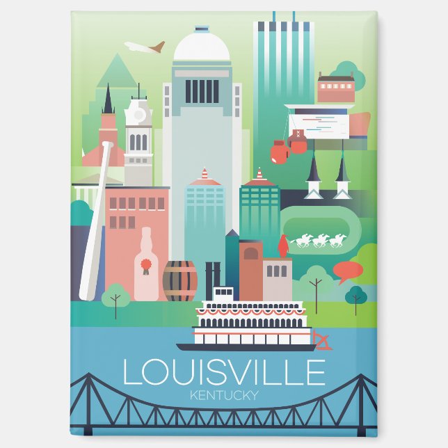 Louisville, Kentucky Refrigerator Magnet (Recto)