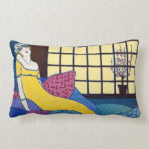 Lounging sur ses coussins