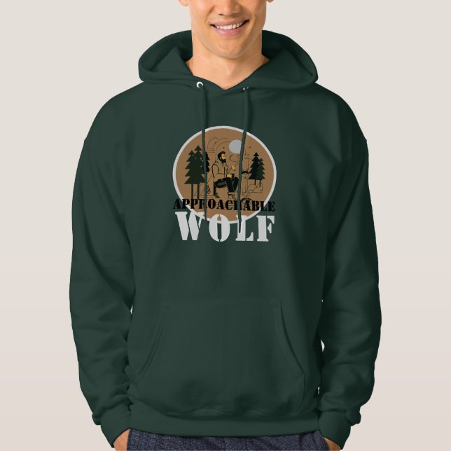 Loup Accessible ( Vert ) Sweat à Capuche (Devant)