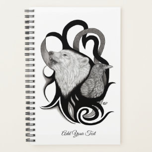 Loup blanc avec art tribal coréen