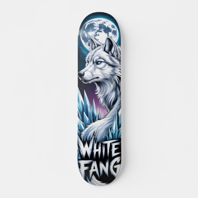 Loup blanc Skateboard  (Devant)