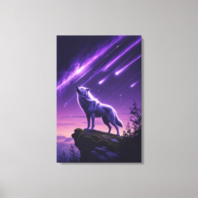 Loup céleste - Toile Mystic Howl Imprimer (Recto)
