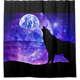 Loup cosmique - rideau en douche de lune pourpre